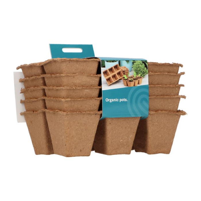 Organske saksije-SOGO Organic Jars 6x6cm 5 strips of 6 pcs.-SO887312